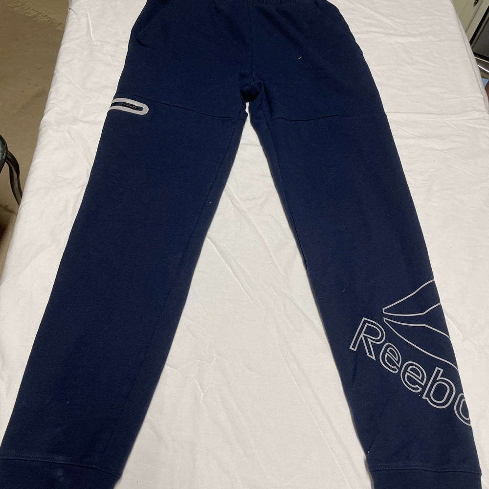 Boys Reebok Navy Logo Athletic Pants